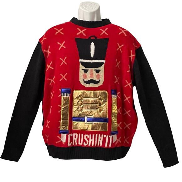 Merry Christmas Other - Merry Christmas CRUSHIN' IT Golden Nutcracker Ugly Christmas Sweater Size Large